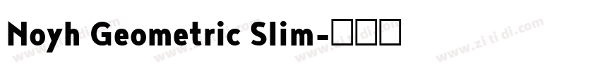 Noyh Geometric Slim字体转换